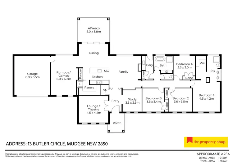 Floorplan of Homely house listing, 13 Butler Circle, Mudgee NSW 2850