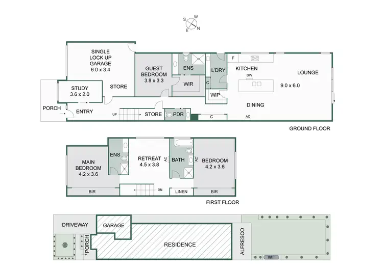 Floorplan of Homely townhouse listing, 7B Albany Crescent, Aspendale VIC 3195