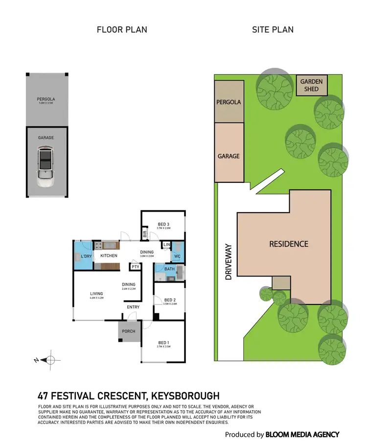 Floorplan of Homely house listing, 47 Festival Crescent, Keysborough VIC 3173