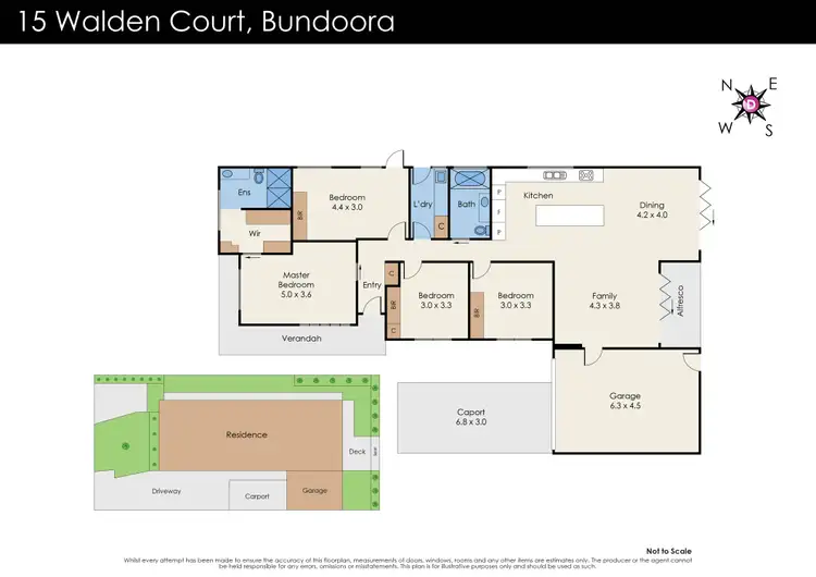 Floorplan of Homely house listing, 15 Walden Court, Bundoora VIC 3083