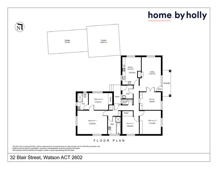 Floorplan of Homely house listing, 32 Blair Street, Watson ACT 2602