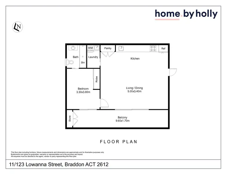 Floorplan of Homely apartment listing, 11/123 Lowanna Street, Braddon ACT 2612
