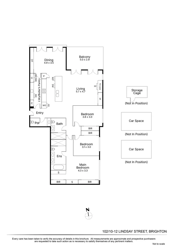 Floorplan of Homely apartment listing, 102/10-12 Lindsay Street, Brighton VIC 3186