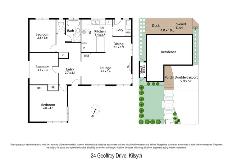 Floorplan of Homely house listing, 24 Geoffrey Drive, Kilsyth VIC 3137