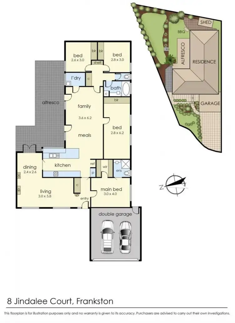 Floorplan of Homely house listing, 8 Jindalee Court, Frankston VIC 3199