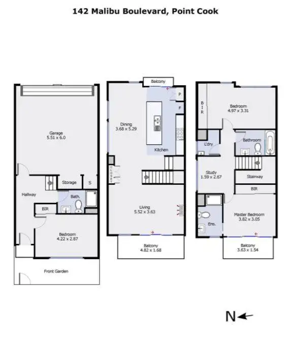 Floorplan of Homely house listing, 142 Malibu Boulevard, Point Cook VIC 3030