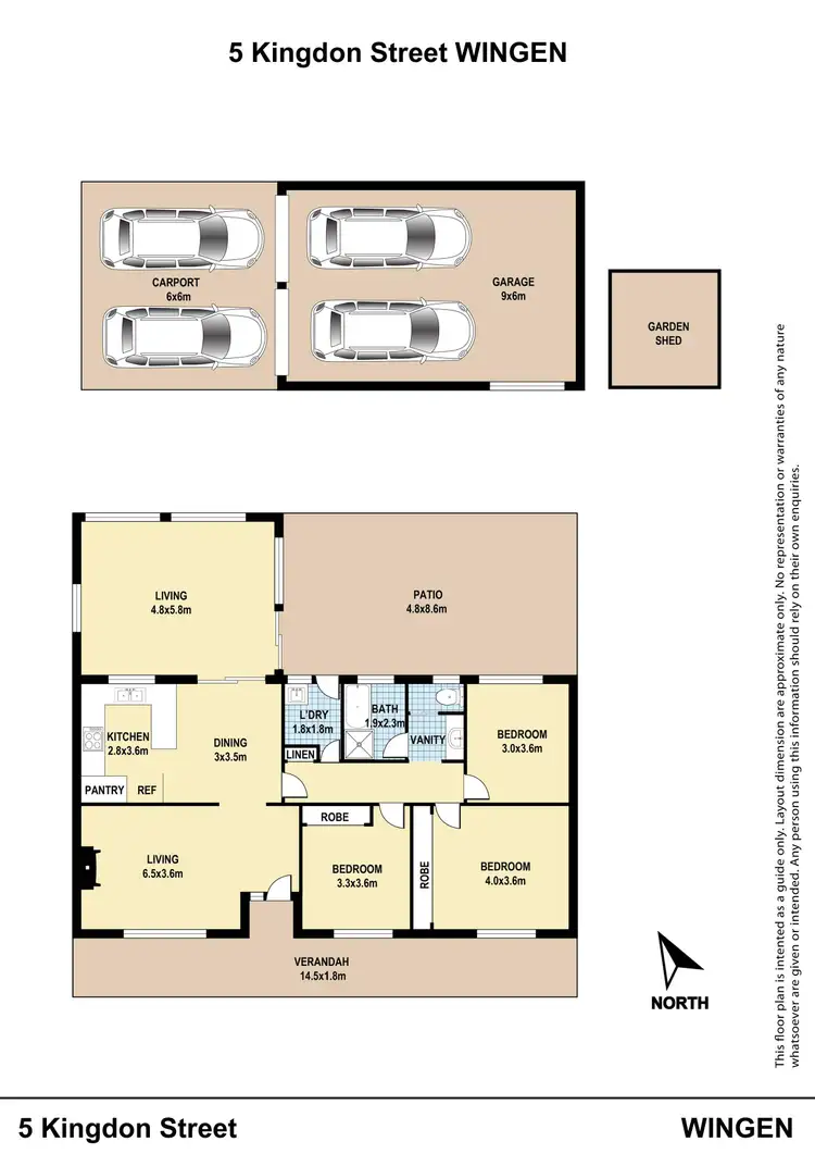Floorplan of Homely house listing, 5 Kingdon Street, Wingen NSW 2337