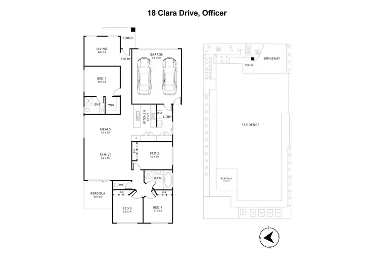 Floorplan of Homely house listing, 18 Clara Drive, Officer VIC 3809