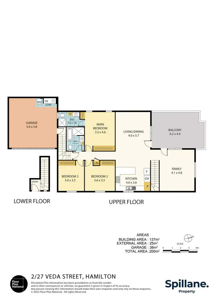 Floorplan of Homely apartment listing, 2/27 Veda Street, Hamilton NSW 2303