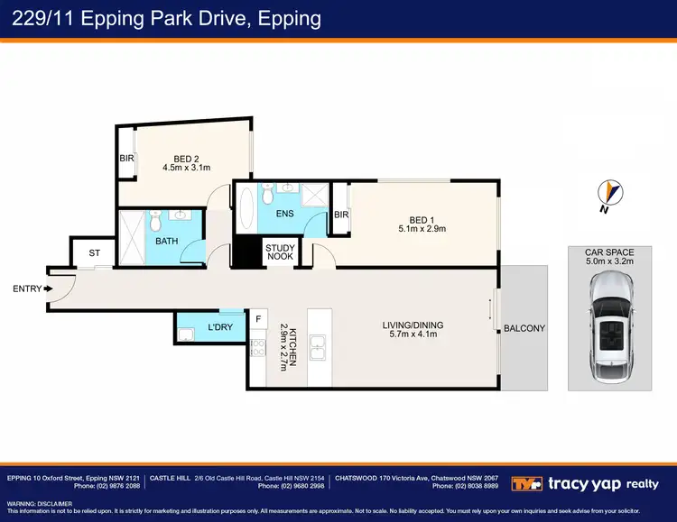 Floorplan of Homely apartment listing, 229/11 Epping Park Drive, Epping NSW 2121