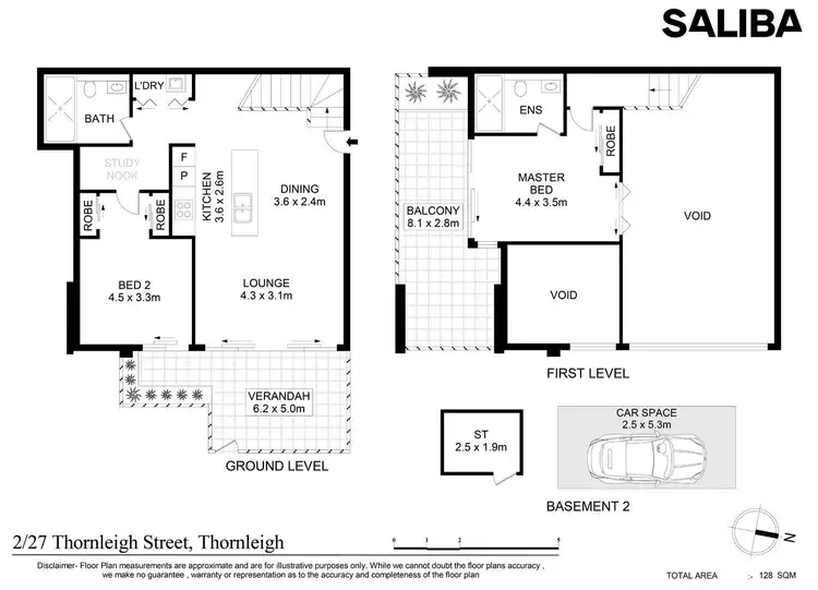 Floorplan of Homely unit listing, 2/27 Thornleigh Street, Thornleigh NSW 2120
