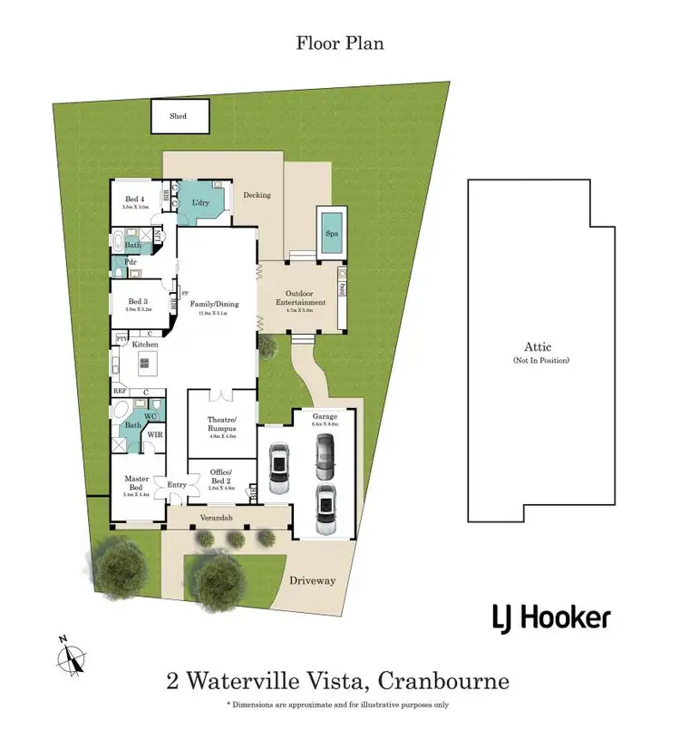 Floorplan of Homely house listing, 2 Waterville Vista, Cranbourne VIC 3977