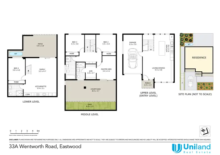 Floorplan of Homely semi-detached listing, 33A Wentworth Road, Eastwood NSW 2122