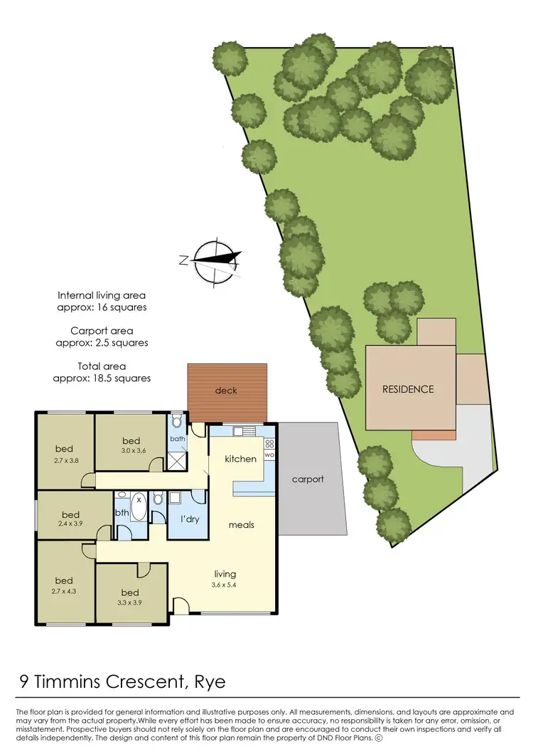 Floorplan of Homely house listing, 9 Timmins Crescent, Rye VIC 3941