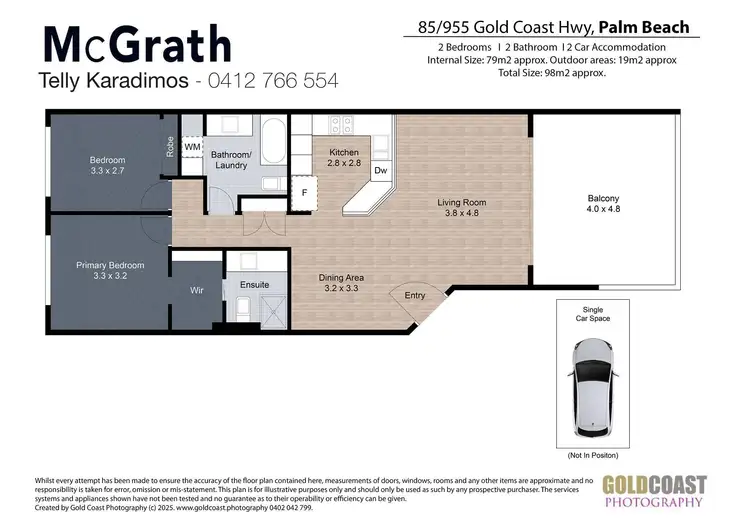 Floorplan of Homely unit listing, 85/955 Gold Coast Highway, Palm Beach QLD 4221