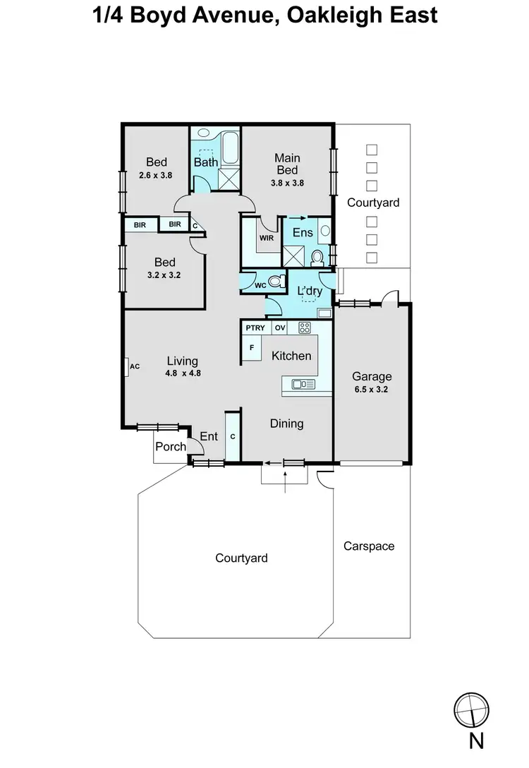 Floorplan of Homely unit listing, 1/4 Boyd Avenue, Oakleigh East VIC 3166