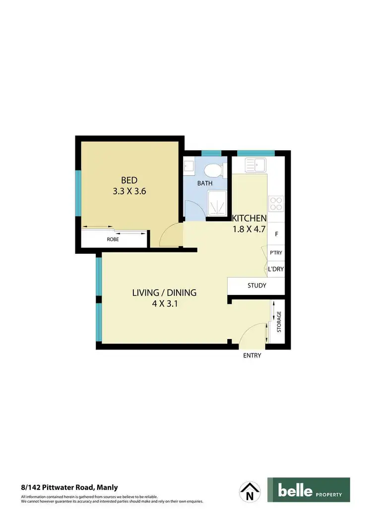 Floorplan of Homely apartment listing, 8/142 Pittwater Road, Manly NSW 2095