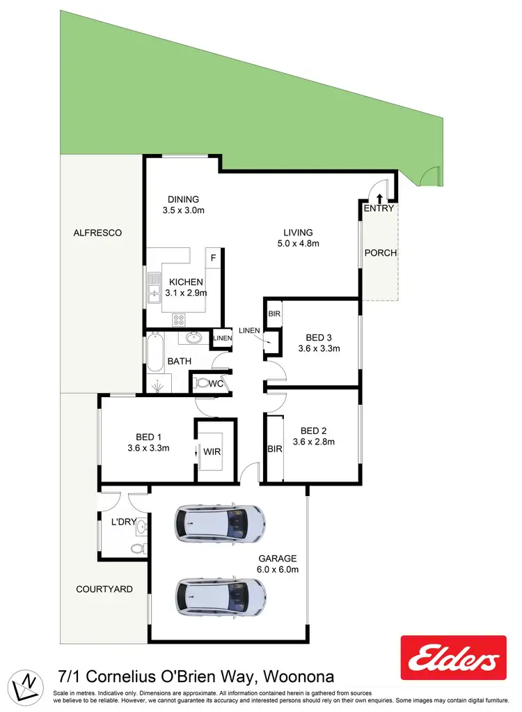 Floorplan of Homely villa listing, 7/1 Cornelius O'brien Way, Woonona NSW 2517