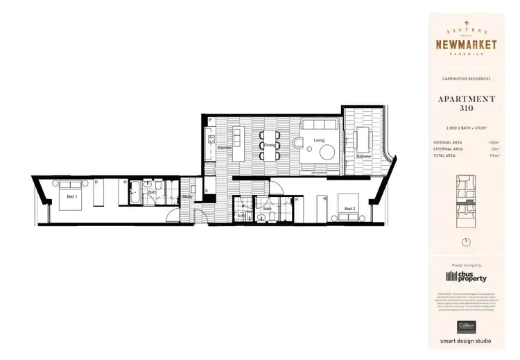 Floorplan of Homely apartment listing, 310/11 Young Street, Randwick NSW 2031