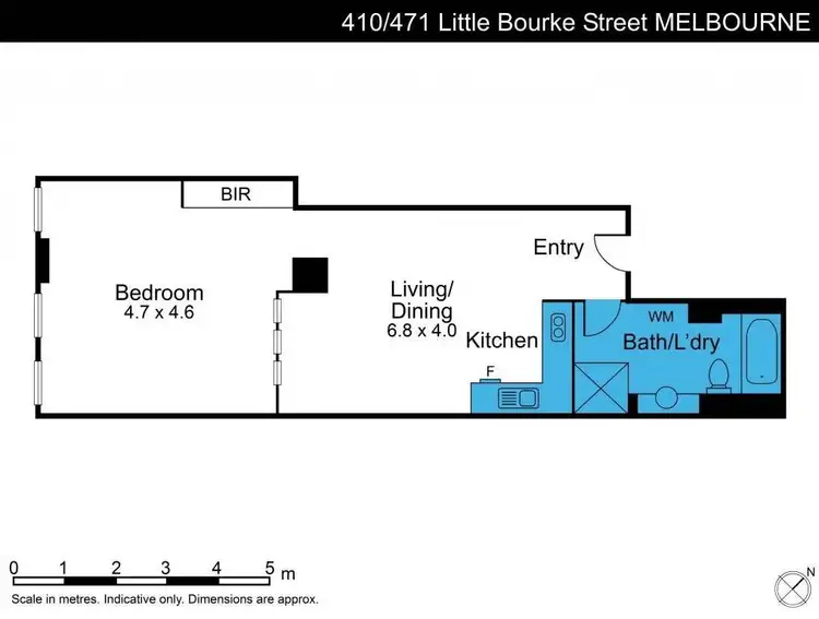 Floorplan of Homely apartment listing, 410/471 Little Bourke Street, Melbourne VIC 3000