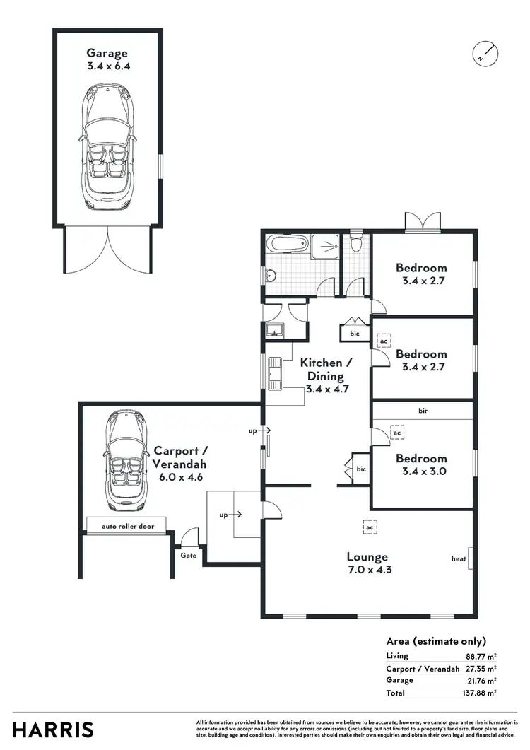 Floorplan of Homely house listing, 3 Bushby Street, Hackham SA 5163
