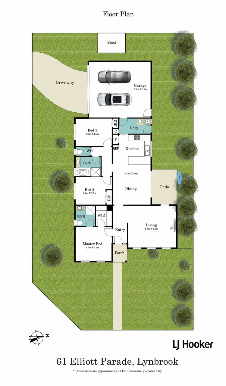 Floorplan of Homely house listing, 61 Elliott Parade, Lynbrook VIC 3975
