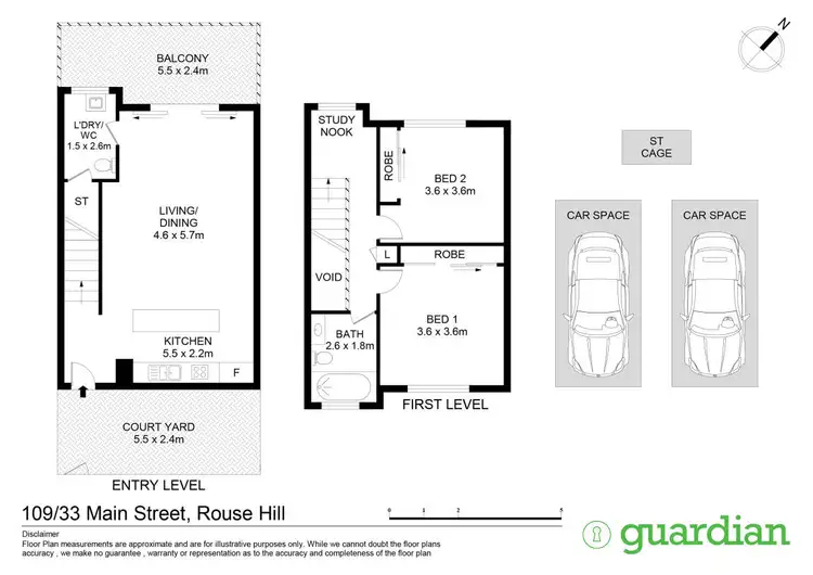 Floorplan of Homely unit listing, 109/33 Main Street, Rouse Hill NSW 2155