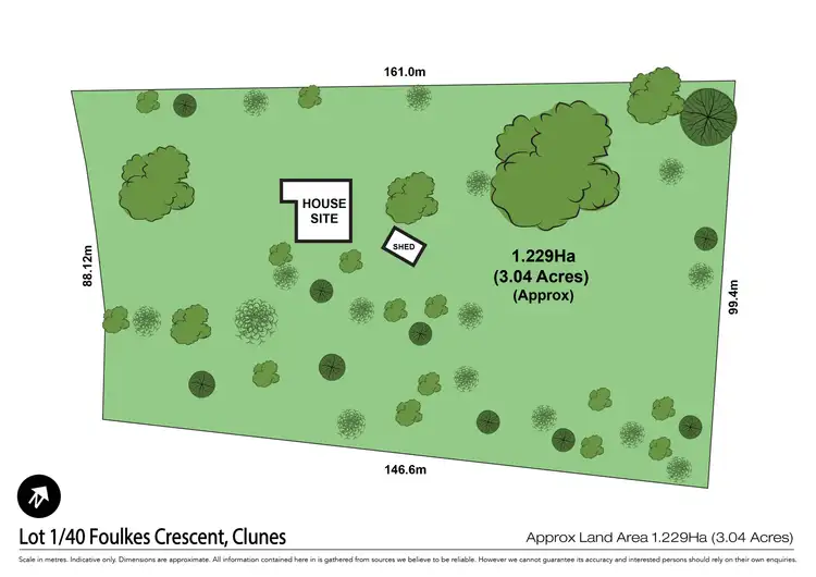 Floorplan of Homely land listing, Lot 1 40 Foulkes Crescent, Clunes VIC 3370