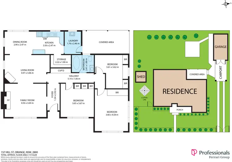 Floorplan of Homely house listing, 157 Hill Street, Orange NSW 2800