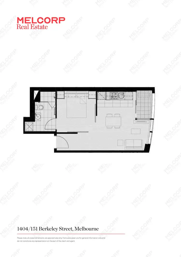 Floorplan of Homely apartment listing, 1404/151 Berkeley Street, Melbourne VIC 3000