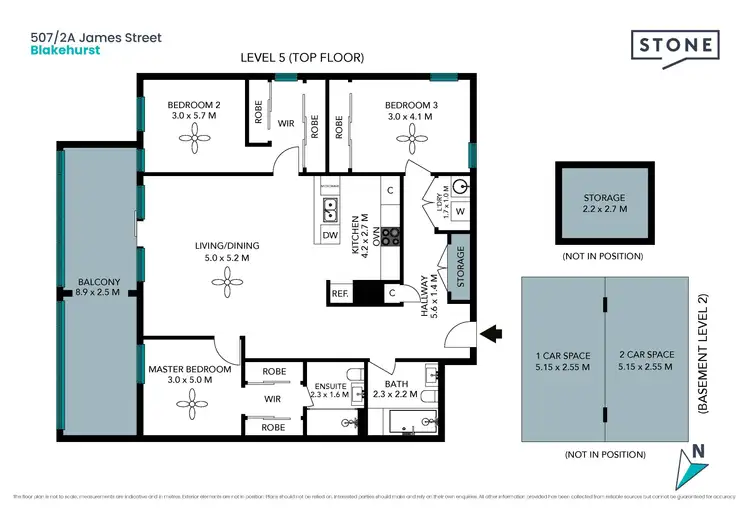 Floorplan of Homely unit listing, 507/2A James Street, Blakehurst NSW 2221