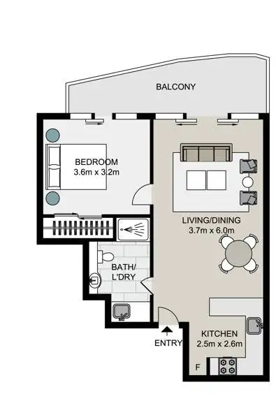 Floorplan of Homely apartment listing, 1804/1 Sergeants Lane, St Leonards NSW 2065