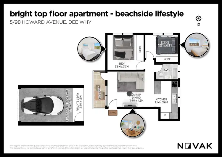 Floorplan of Homely apartment listing, 5/98 Howard Avenue, Dee Why NSW 2099