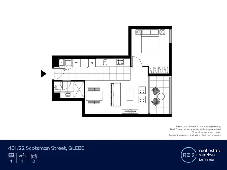 Floorplan of Homely apartment listing, 401/22 Scotsman Street, Glebe NSW 2037