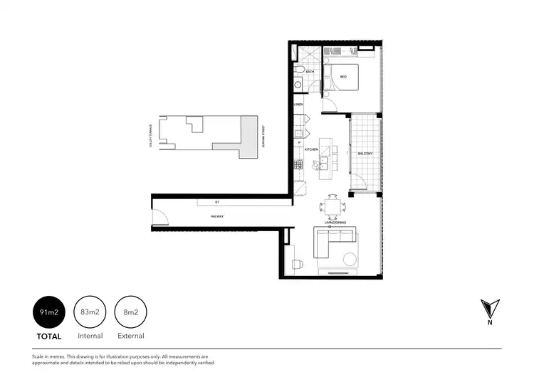 Floorplan of Homely apartment listing, 102/22 Colley Terrace, Glenelg SA 5045