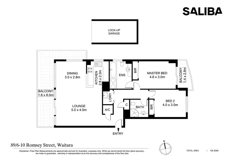 Floorplan of Homely unit listing, 89/6-10 Romsey Street, Waitara NSW 2077