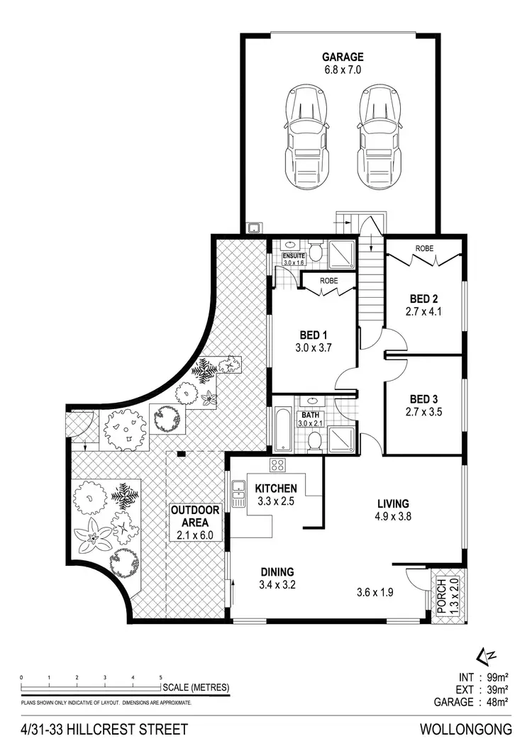 Floorplan of Homely townhouse listing, 4/31-33 Hillcrest Street, Wollongong NSW 2500