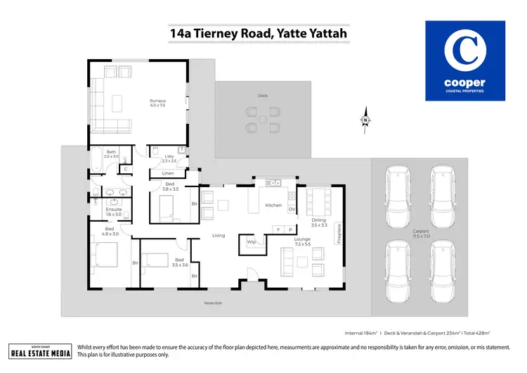 Floorplan of Homely rural property listing, 14A Tierney Road, Yatte Yattah NSW 2539