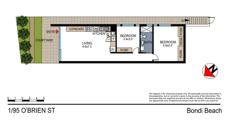 Floorplan of Homely apartment listing, 1/95 O'Brien Street, Bondi Beach NSW 2026