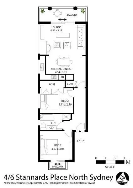 Floorplan of Homely apartment listing, 4/6 Stannards Place, Kirribilli NSW 2061