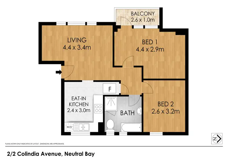Floorplan of Homely apartment listing, 2/2 Colindia Avenue, Neutral Bay NSW 2089