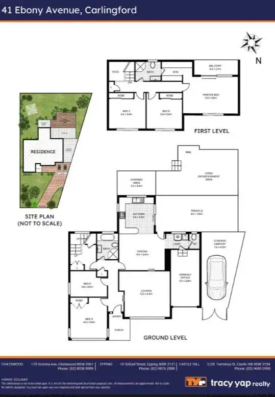 Floorplan of Homely house listing, 41 Ebony Avenue, Carlingford NSW 2118