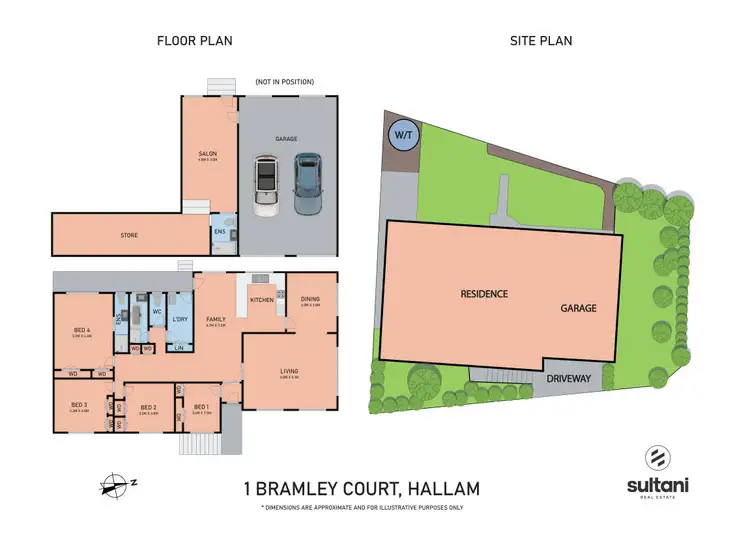Floorplan of Homely house listing, 1 Bramley Court, Hallam VIC 3803