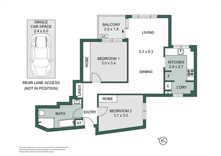 Floorplan of Homely apartment listing, 2/27 Reynolds Street, Cremorne NSW 2090