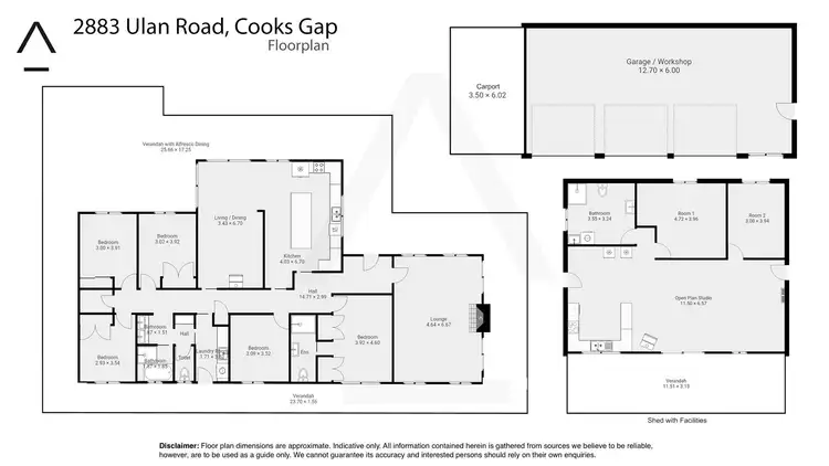 Floorplan of Homely rural property listing, 2883 Ulan Road, Mudgee NSW 2850