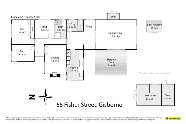 Floorplan of Homely house listing, 55 Fisher Street, Gisborne VIC 3437