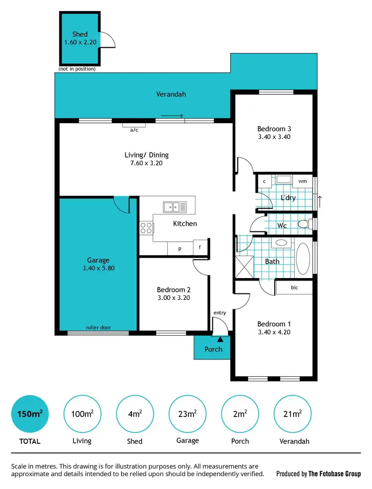 Floorplan of Homely unit listing, 3/5 Heron Place, Seaton SA 5023
