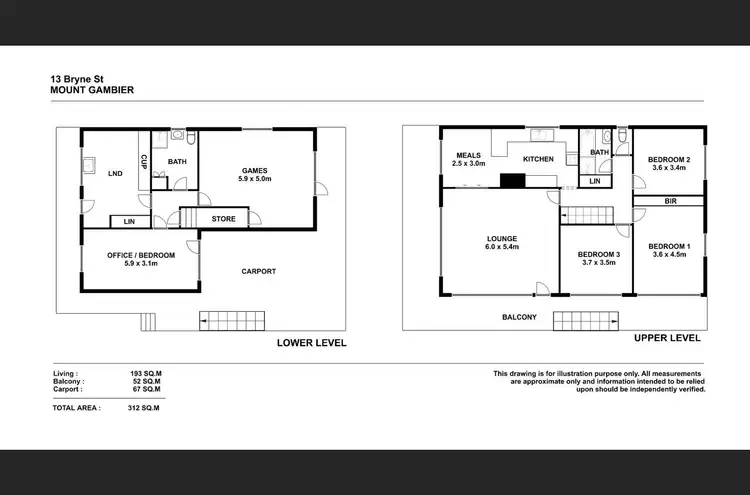 Floorplan of Homely house listing, 13 Byrne Street, Mount Gambier SA 5290