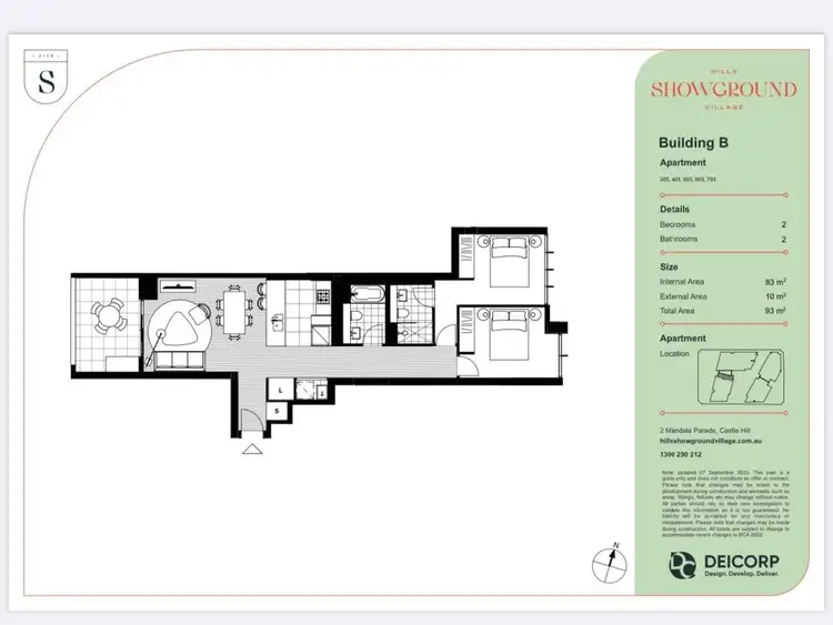 Floorplan of Homely apartment listing, 711/2 Mandala Parade, Castle Hill NSW 2154