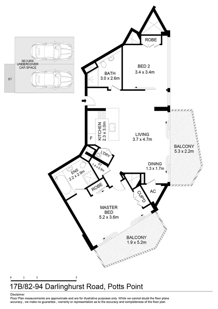 Floorplan of Homely apartment listing, 17b/82-94 Darlinghurst Road, Potts Point NSW 2011
